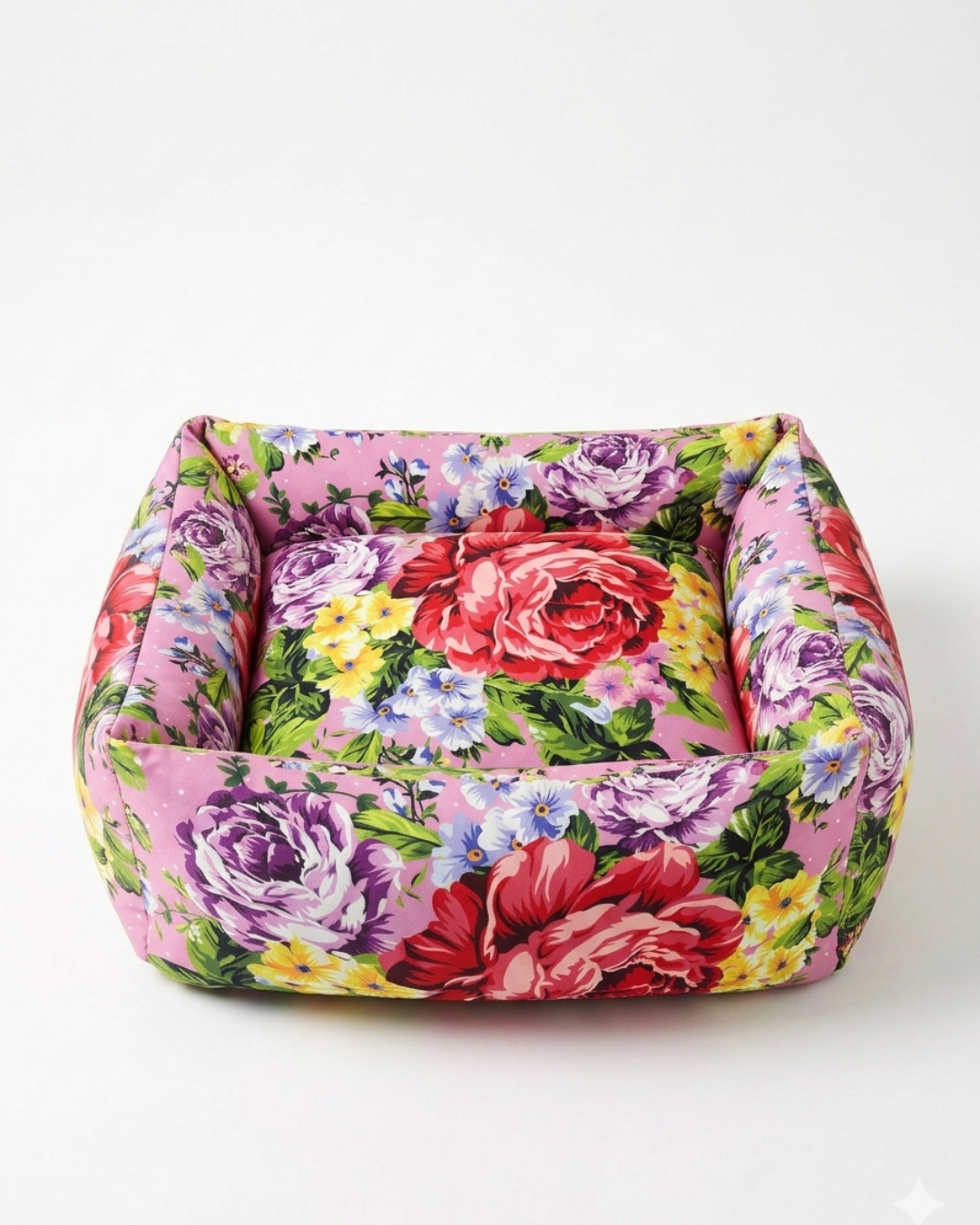 Small Dog Bed - Gabriella Floral Pink