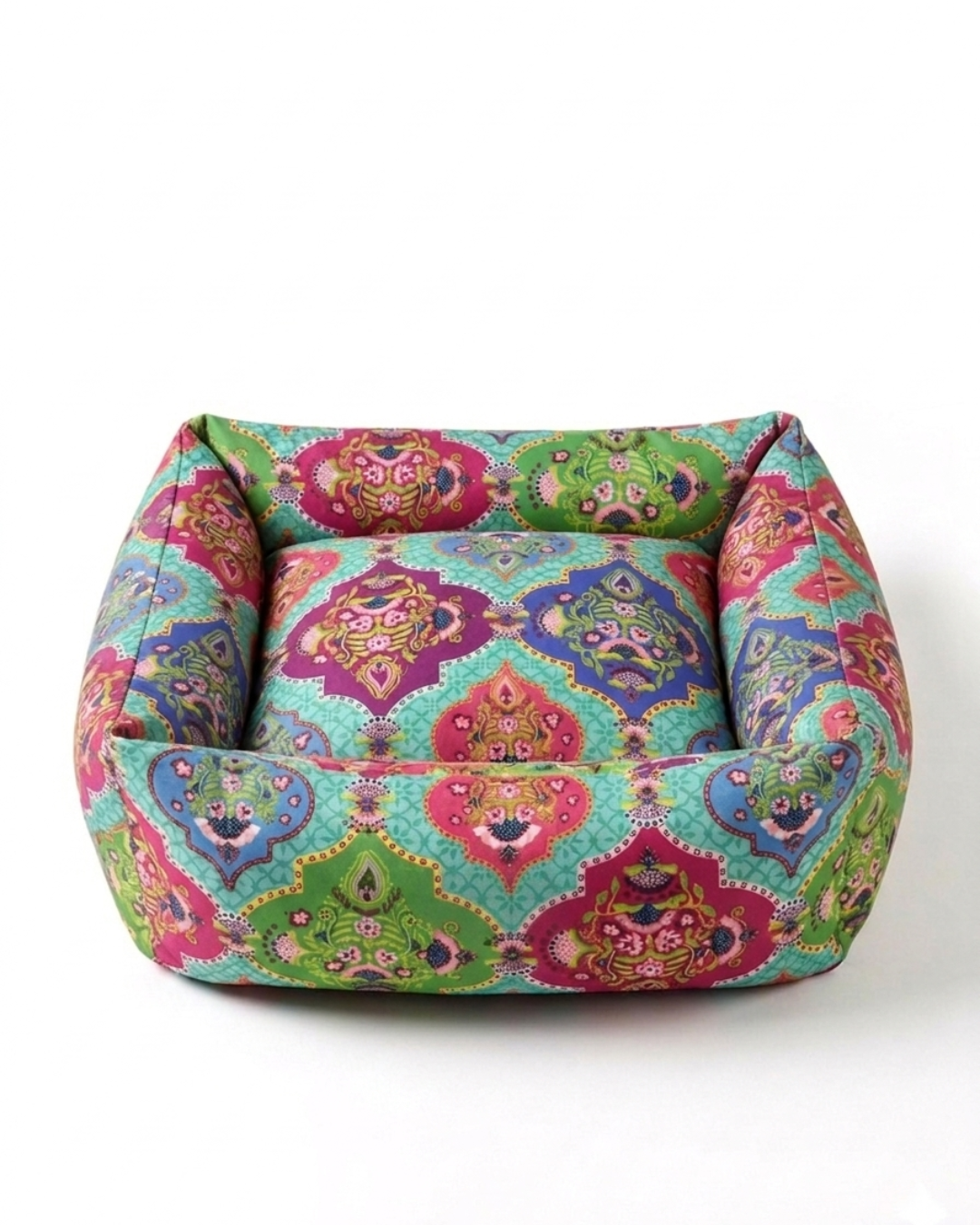 Small Dog Bed - Indian Trellis Multi