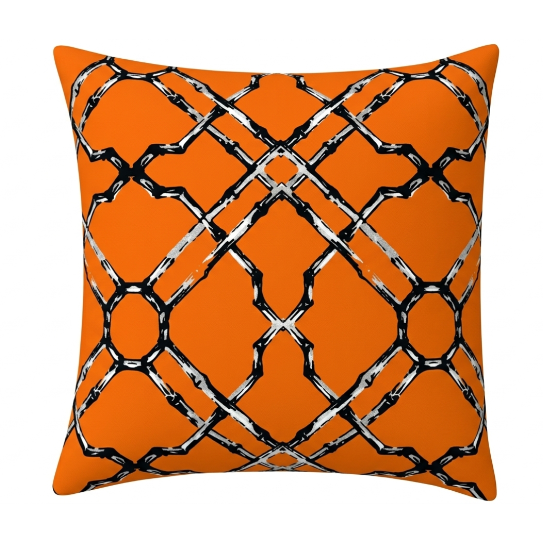 Scatter Cushion - Bamboo Orange Grey