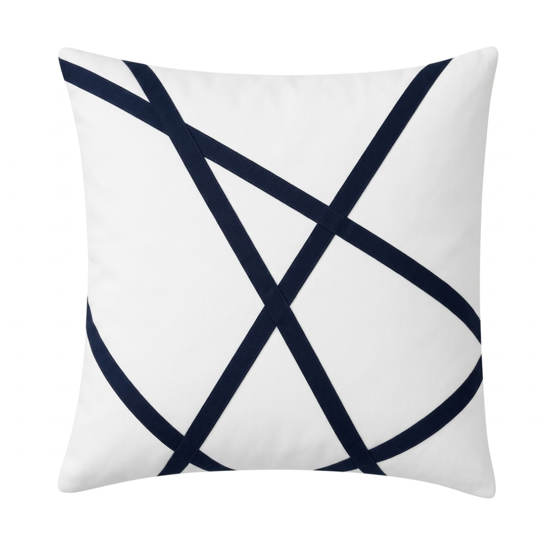 Scatter Cushion - Black Mix Ribbons