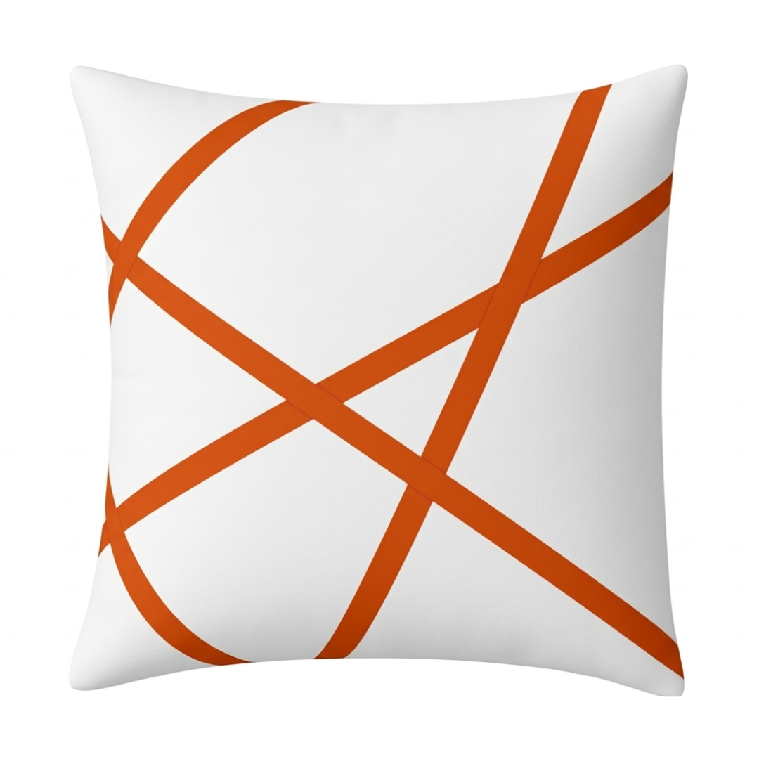 Scatter Cushion - Orange Mix Ribbons