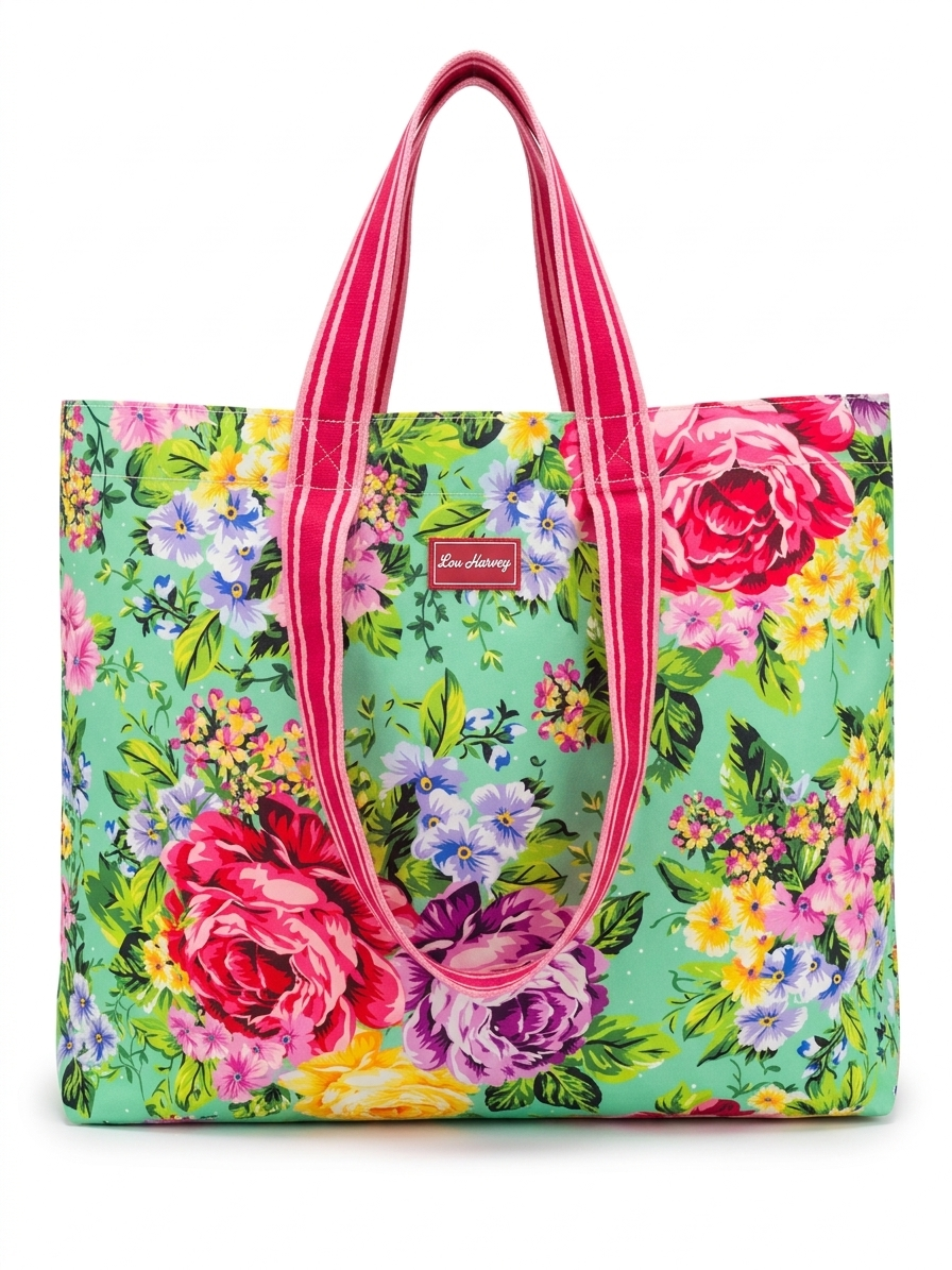 Shopper - Gabriella Floral Aqua
