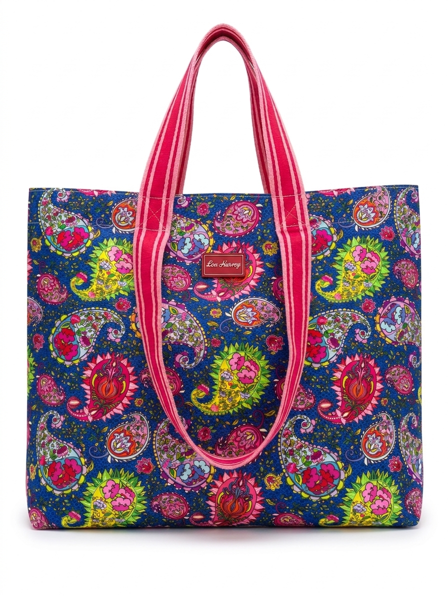 Shopper - Paisley Vine Navy