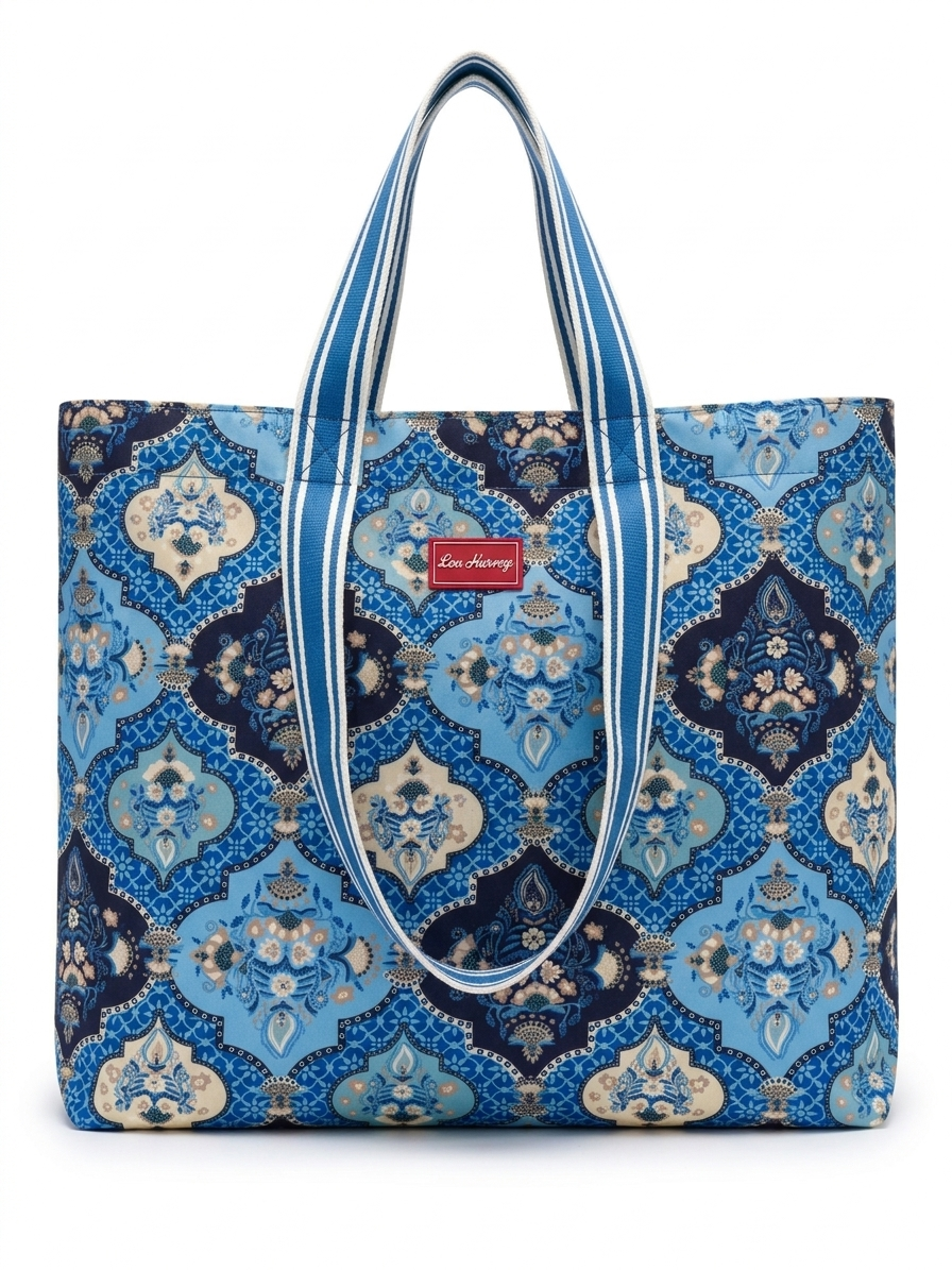 Shopper - Indian Trellis Blue